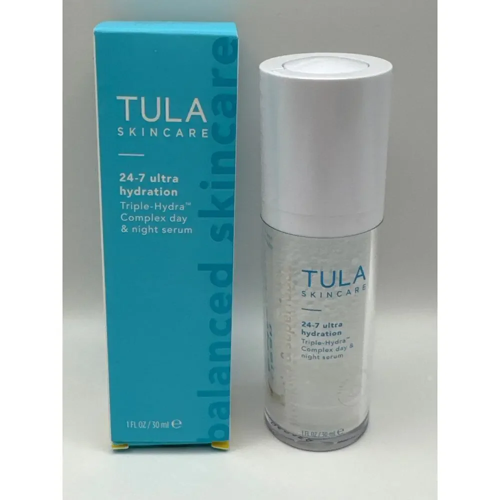 TULA SKINCARE 24-7 Ultra Hydration Triple-Hydra™ Complex Day & Night Serum BNIB‎